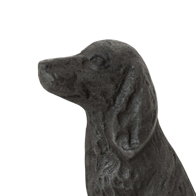 Sitting Dog Decorative Accent Black Cast Iron By Foreside Home amp Garden