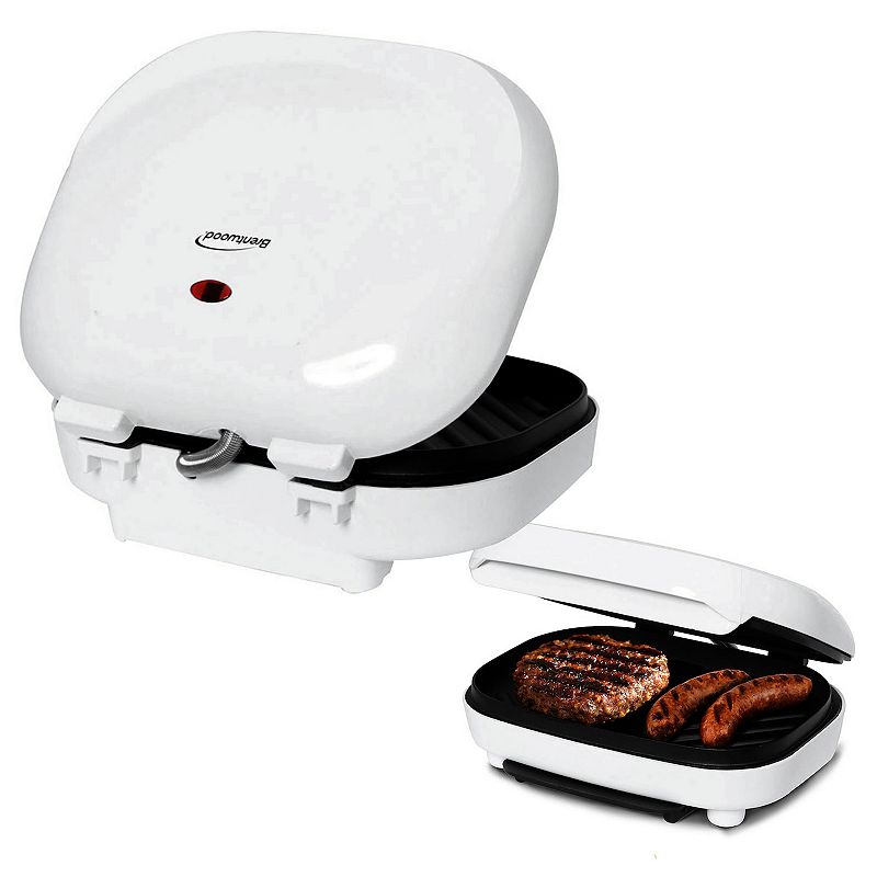 Brentwood Electric Contact Grill 2 Slice Capacity - White