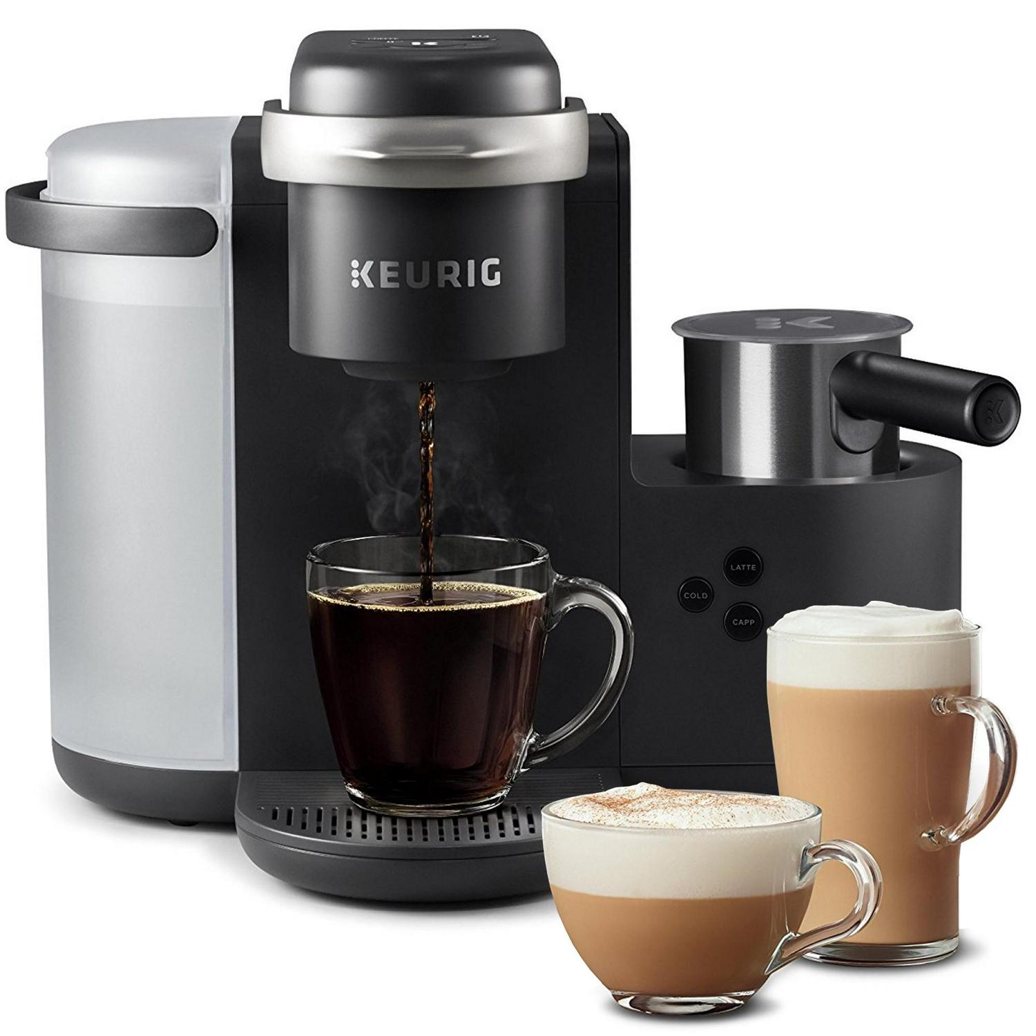 Keurig K-Cafe Single Serve K-Cup Coffee Maker， Latte Maker and Cappuccino Maker， Dark Charcoal