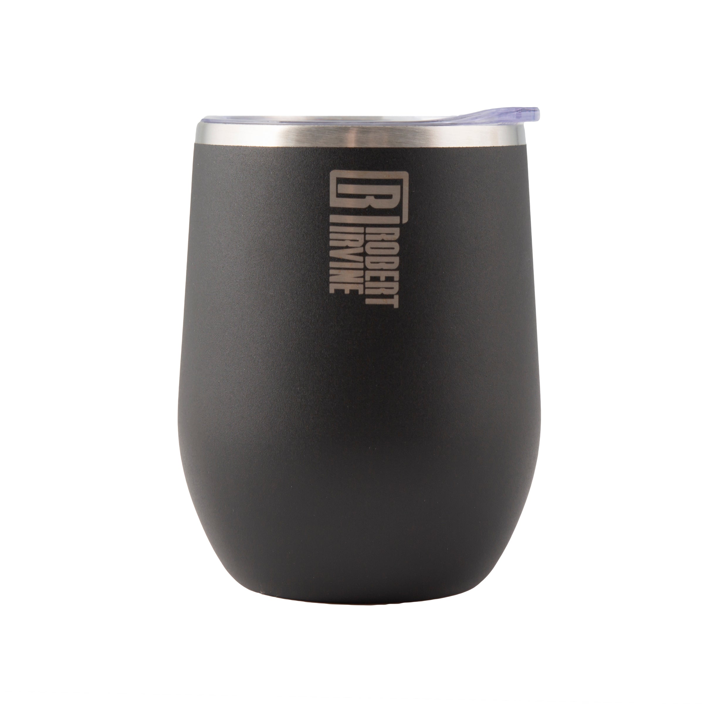 Robert Irvine 12 Oz Black Wine Tumblers, Set Of 2