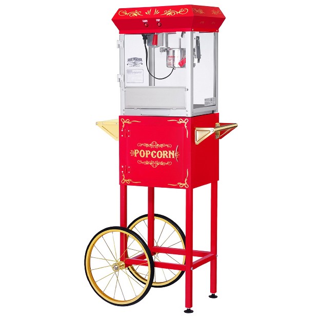 Great Northern Popcorn 6 Oz Foundation Popcorn Machine With Cart Red