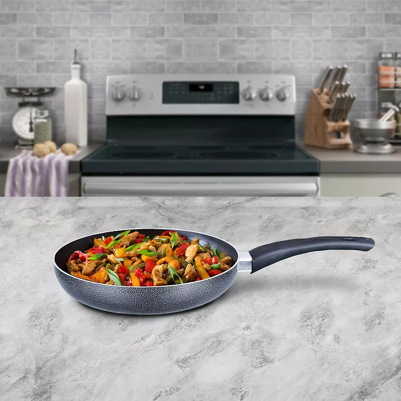 Brentwood Frying Pan Aluminum Non-Stick 12 Inch Non-Stick Aluminum Pan in Gray