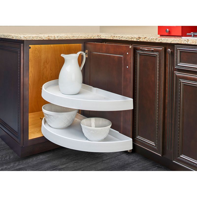 Rev-A-Shelf 31 Lazy Susan Half-Moon Polymer 2-Tier Blind Cabinet 6882-31-11-570