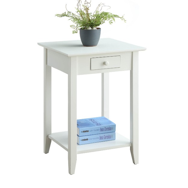 American Heritage End Table With Drawer Shelf Breighton Home