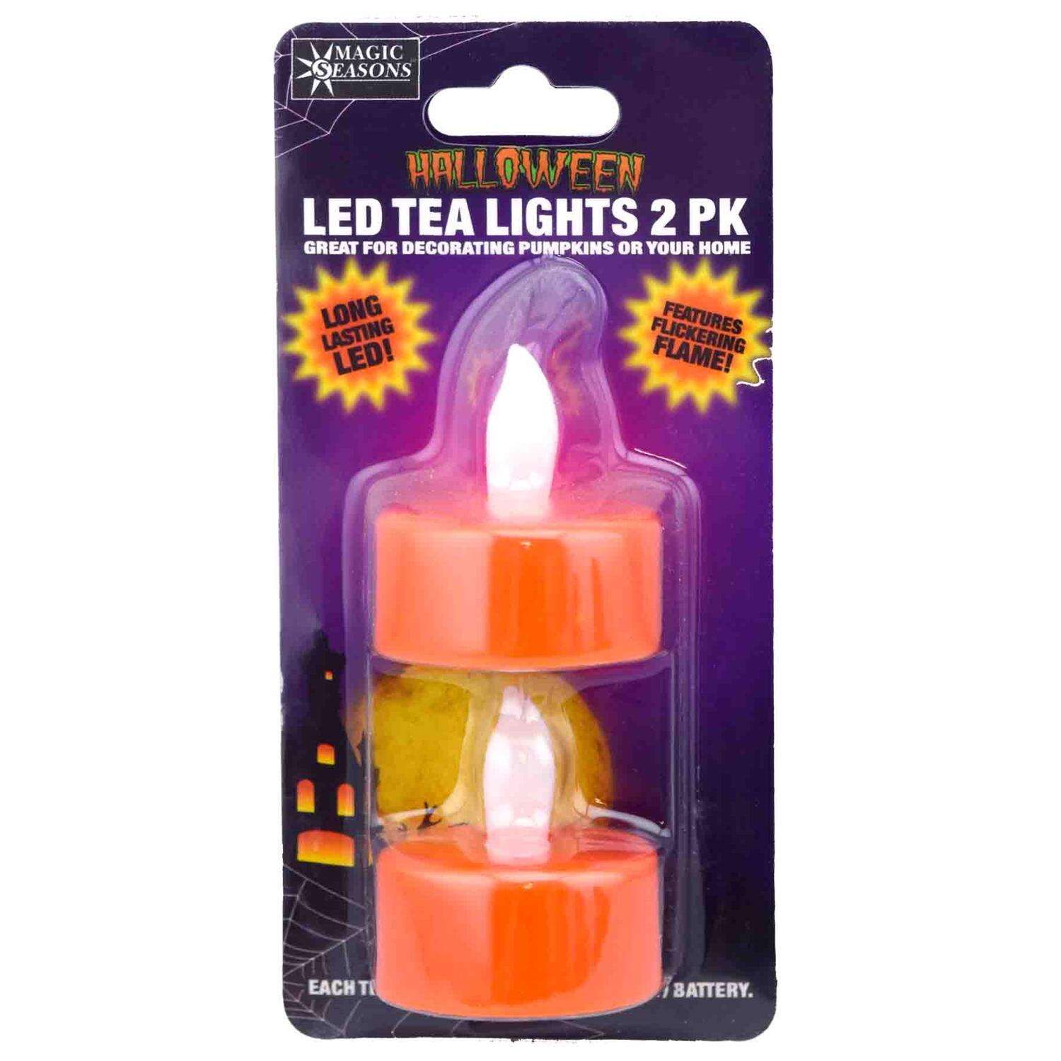 Magic Seasons Orange No Scent Flameless LED Tea Lights