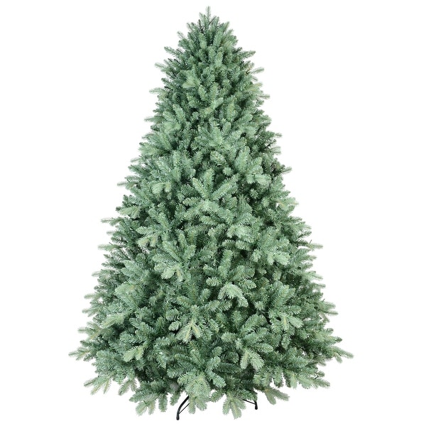 Blue PE/PVC Mixed Automatic Christmas Tree with Metal Stand