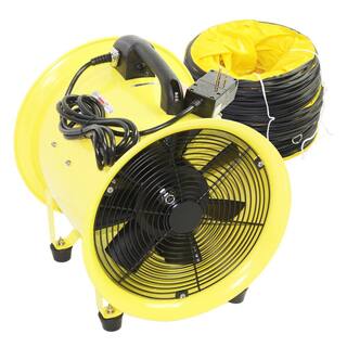 Maxx Air 12 in. High-Velocity Portable Blower and Exhaust Fan with Hose HVHF12COMBOUPS