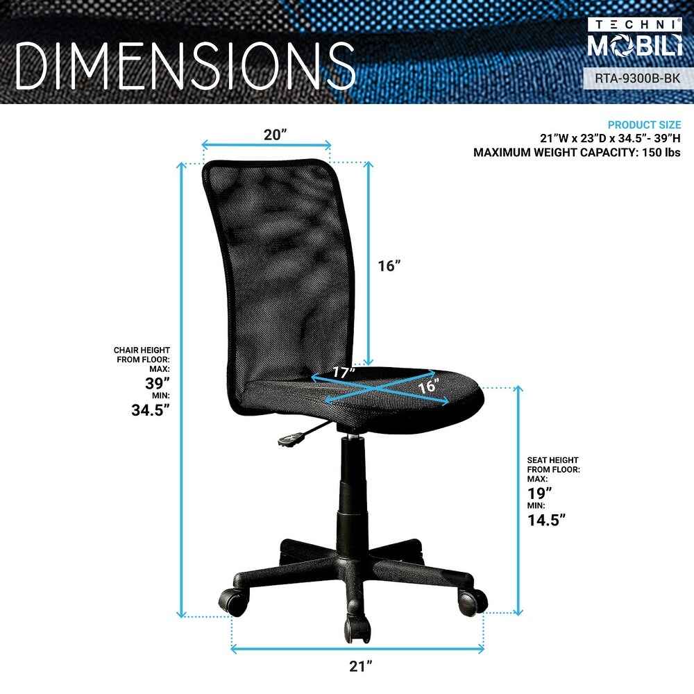 Mesh Task Office Chair  Black