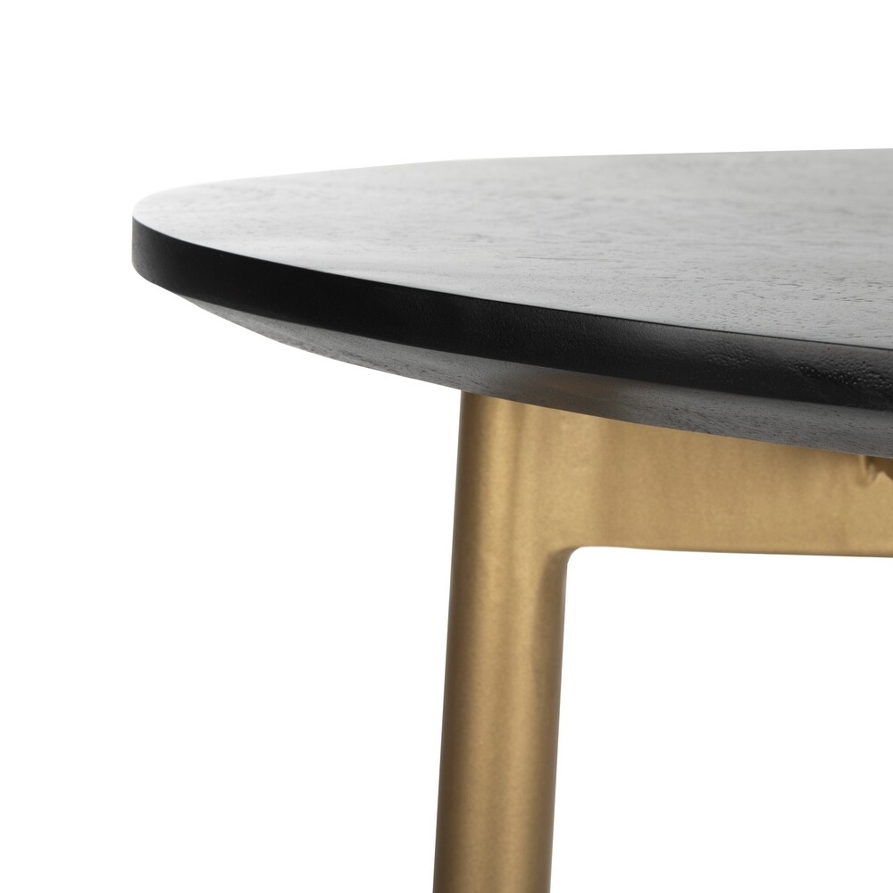 SAFAVIEH Kaiya C Table Black / Gold   19\