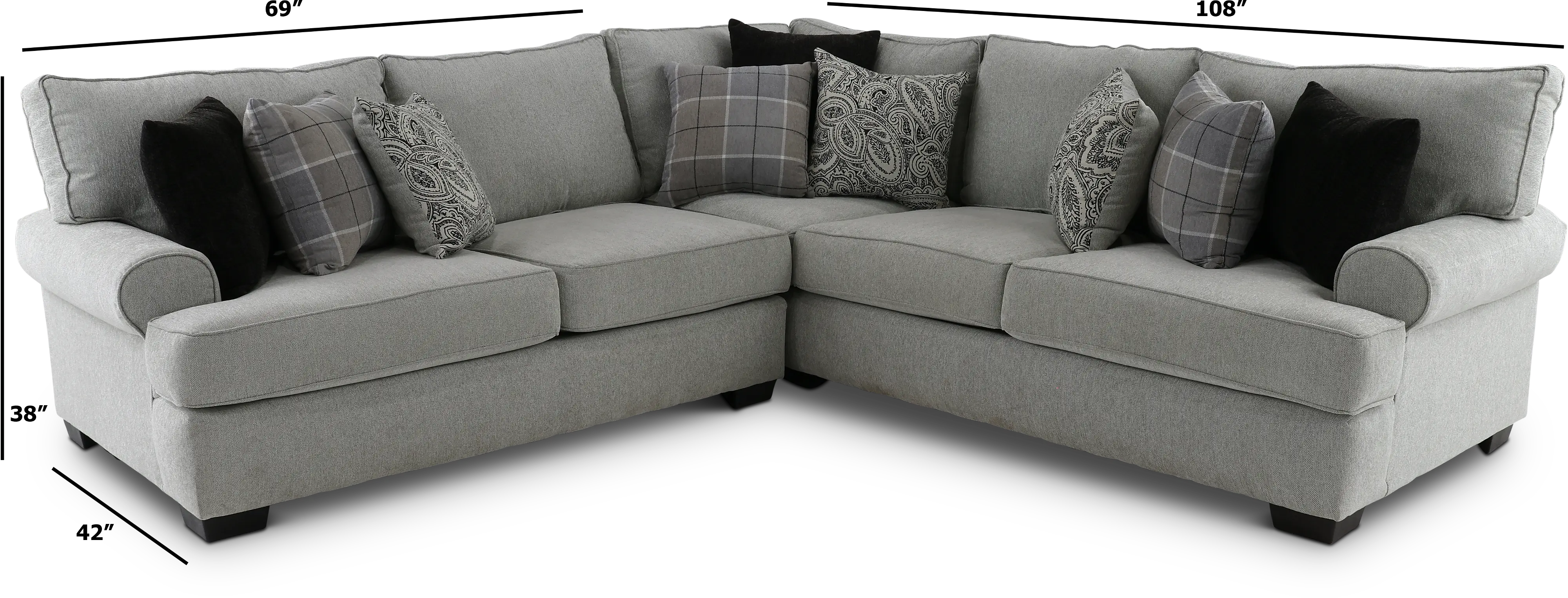 Griffin Gray 2 Piece Sectional