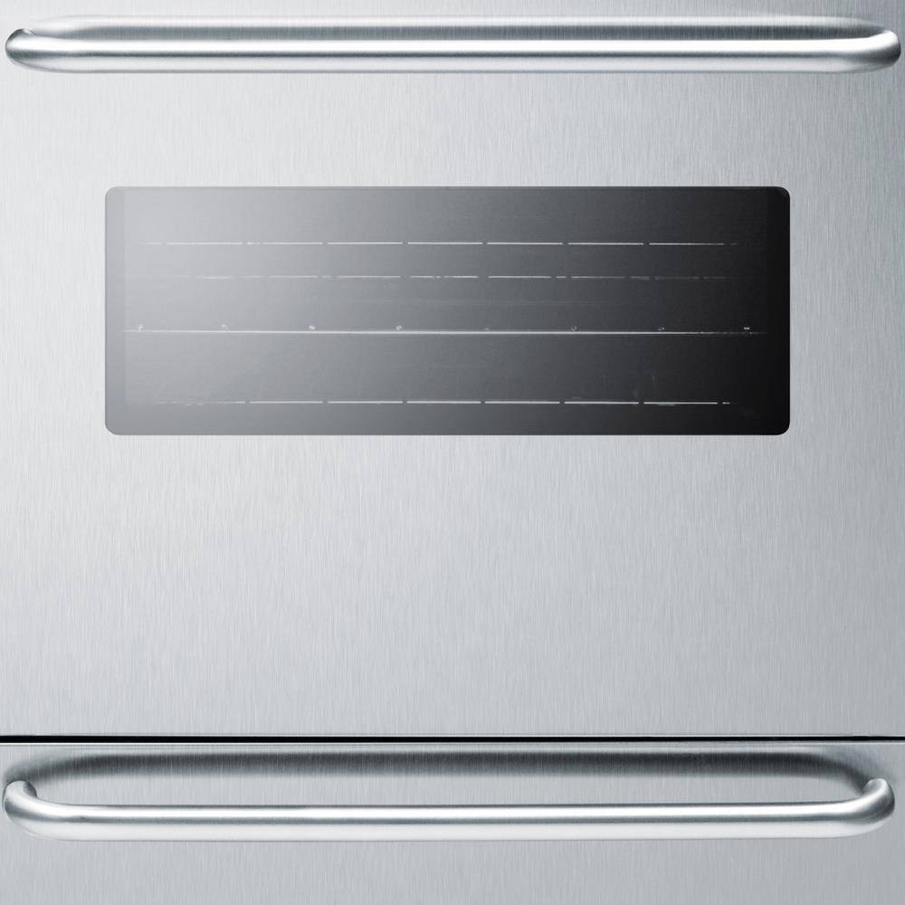 Summit Appliance 24 in. Single Electric Wall Oven in Stainless Steel TEM721BKW