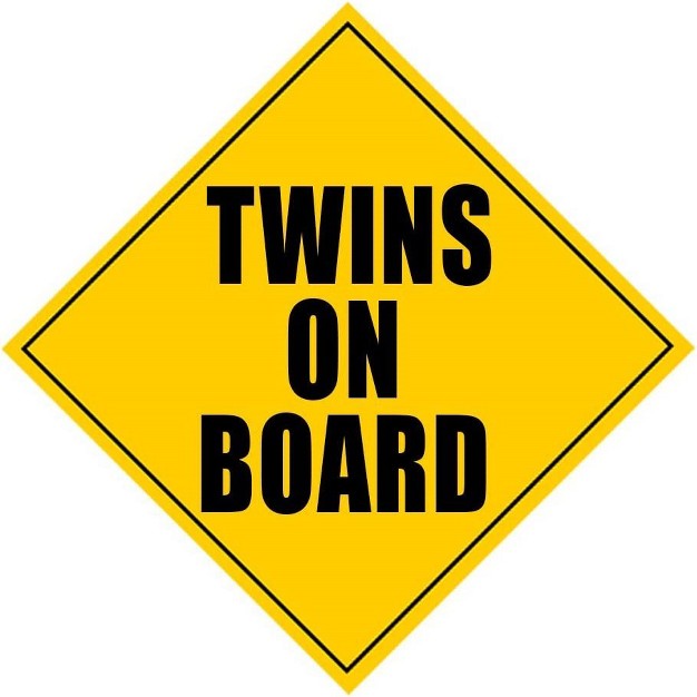 Zone Tech Twins On Board Magnet Safe Caution Safety Sign Children Magnetic