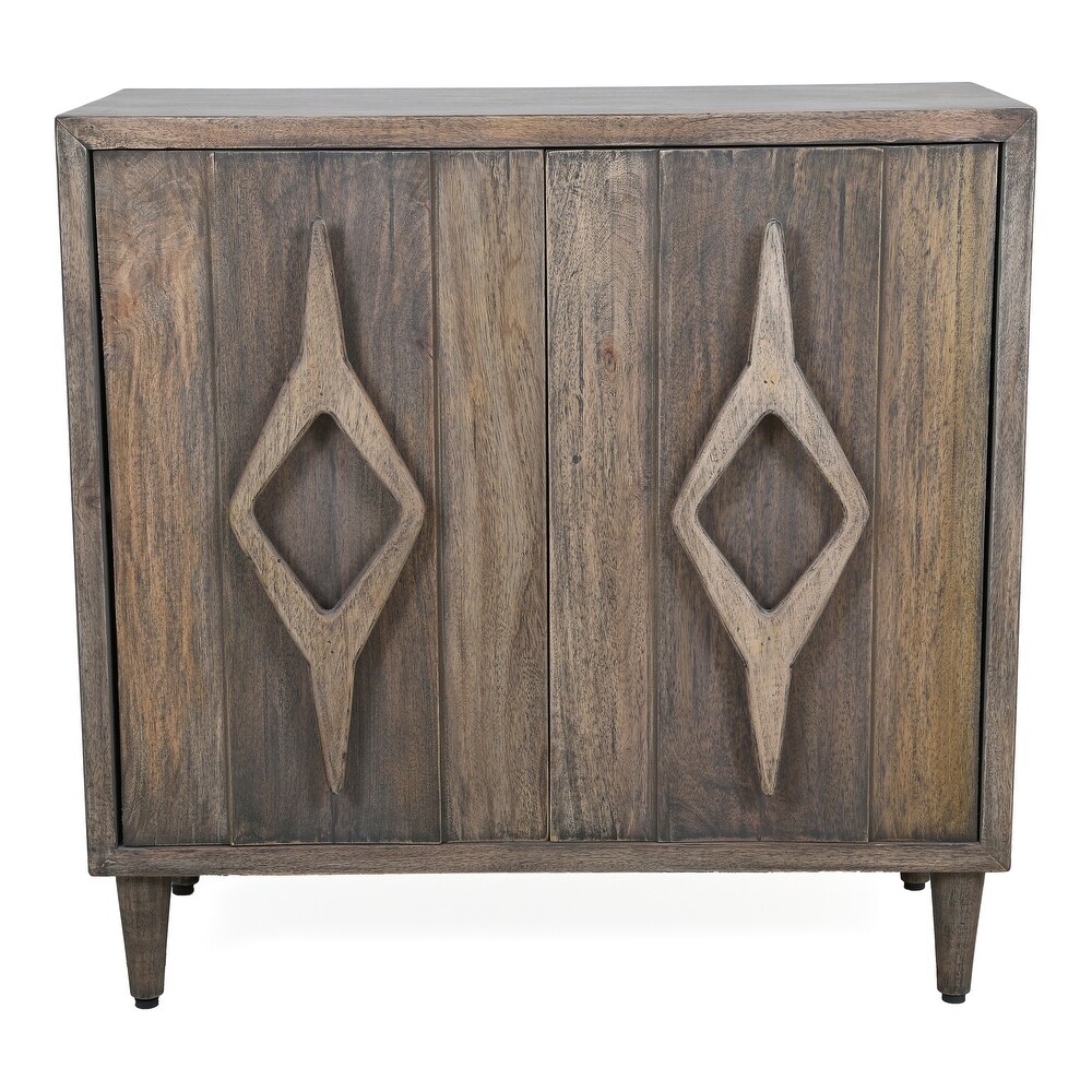 Aurelle Home Rustic Mango Wood 2 door Cabinet