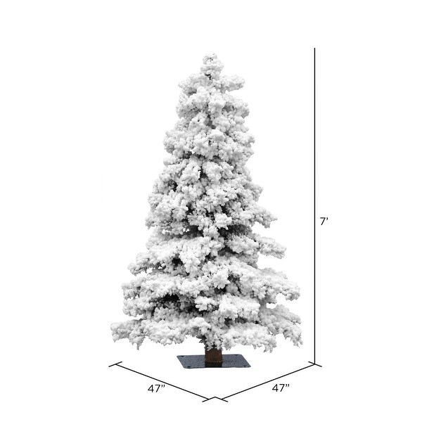 Vickerman 7' Flocked Spruce Artificial Christmas Tree，Unlit