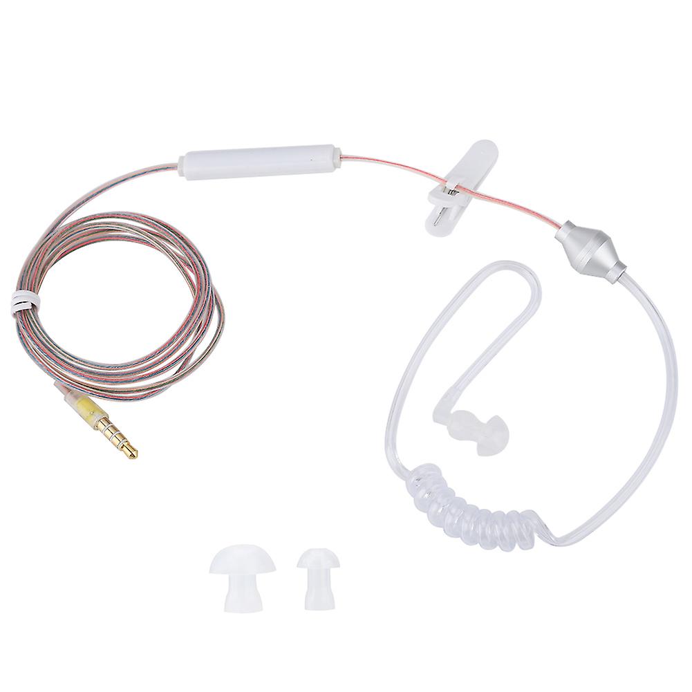 In Ear Headsets Air Tube Security Earpiece With Mic For Ios For Android Transparent Single