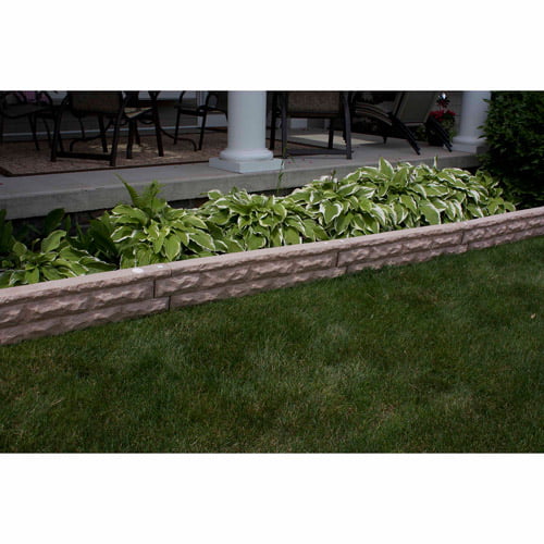 Good Ideas Garden Wizard 4 Foot Stone Landscape Border Wall - Sandstone