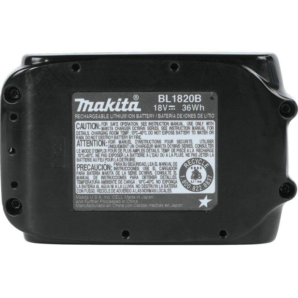 Makita 18V LXT Lithium-Ion Compact Battery Pack 2.0Ah with Fuel Gauge (2-Pack) BL1820B-2