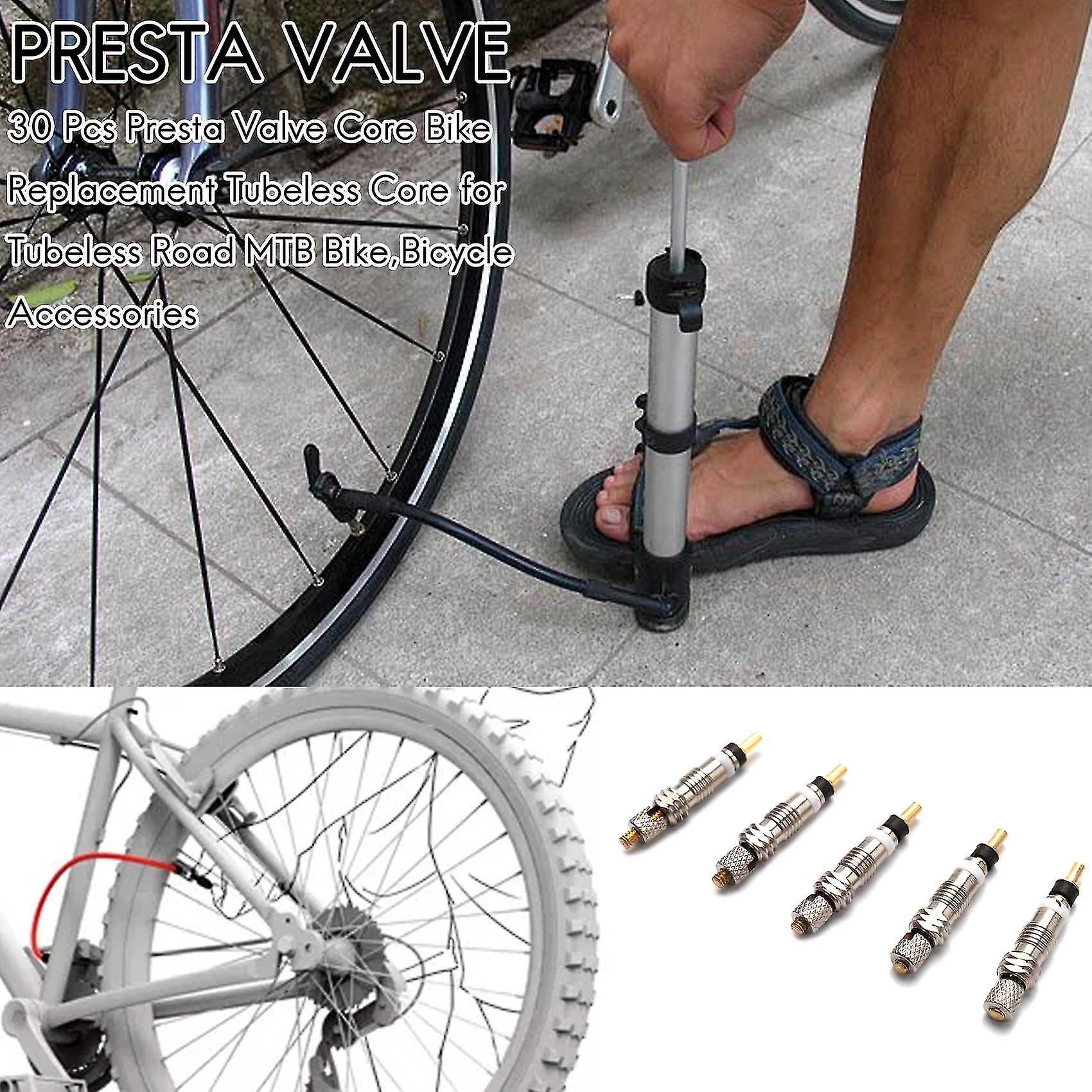 30 Pcs Presta Valve Core Bike Replacement Tubeless Core For Tubeless Road Bike，bicycle Accessories