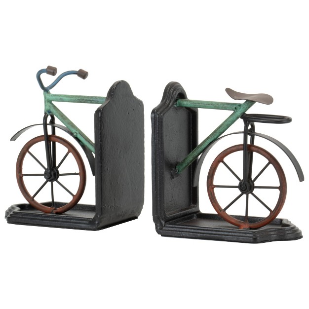 Multicolor Set Of 2 Metal Bicycle Bookends Foreside Home amp Garden