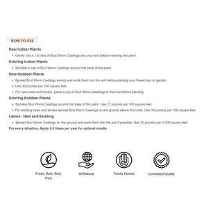 Brut Worm Farms Organic Worm Castings Soil Builder 30 Pound Bag (10-Pack) 10 x IC-PNPE-MSK3