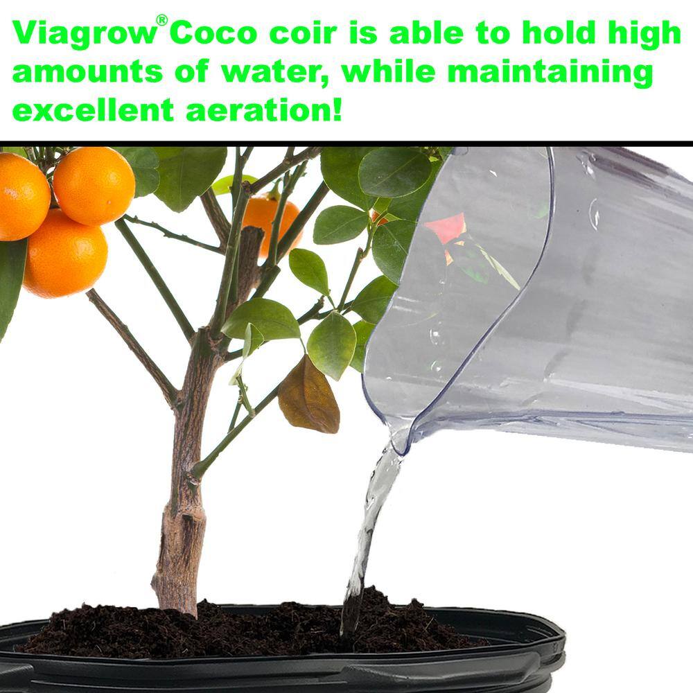 Viagrow Coconut Coir Block of Soilless Media with Micro Charge Makes Approx 18 Gal.2.4 cf68 l VCCB5-VMC