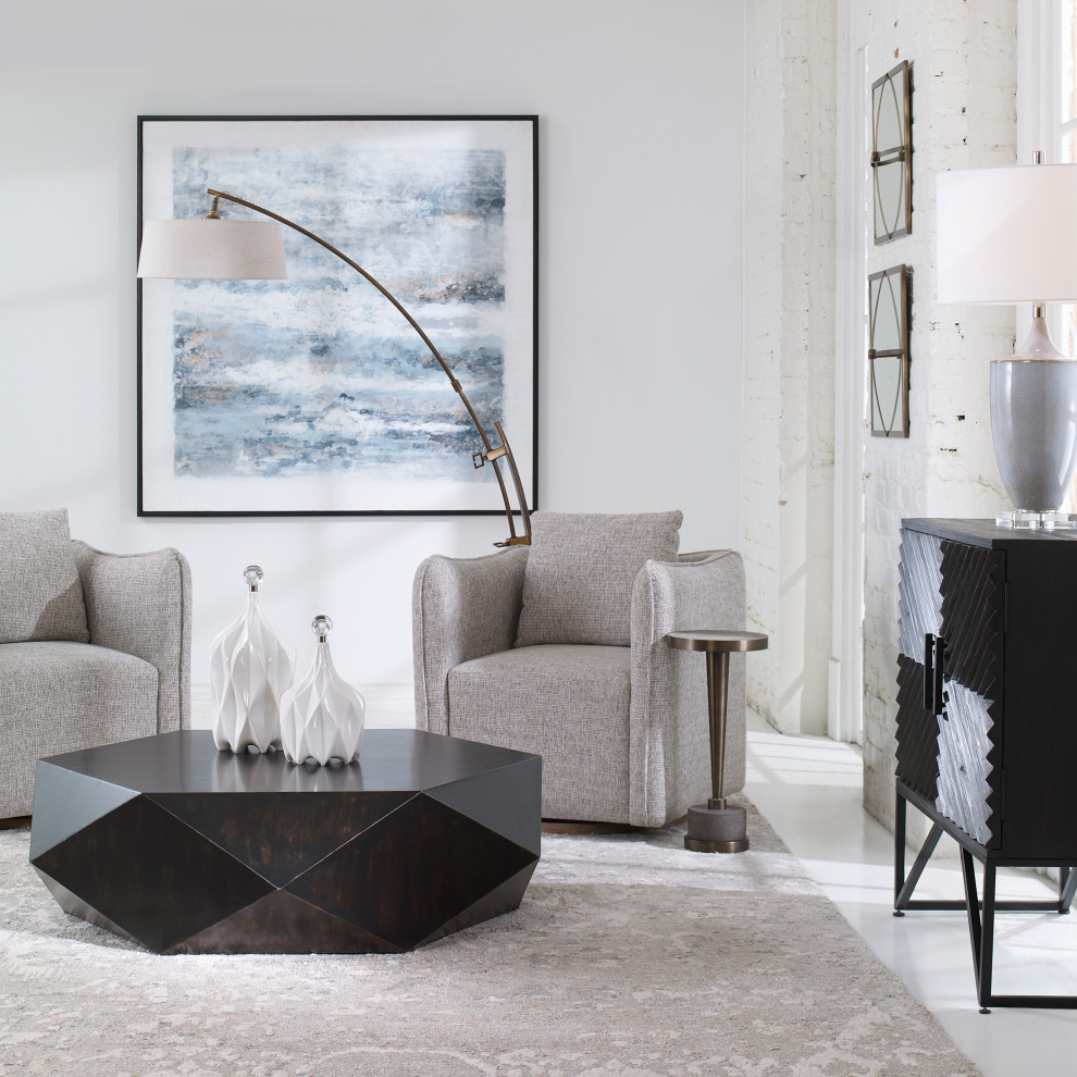 Corben Swivel Chair   Transitional   Armchairs And Accent Chairs   by IsabellesLightingcom  Houzz