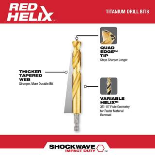 MW SHOCKWAVE IMPACT DUTY Titanium Drill Bit Set (46-Piece)