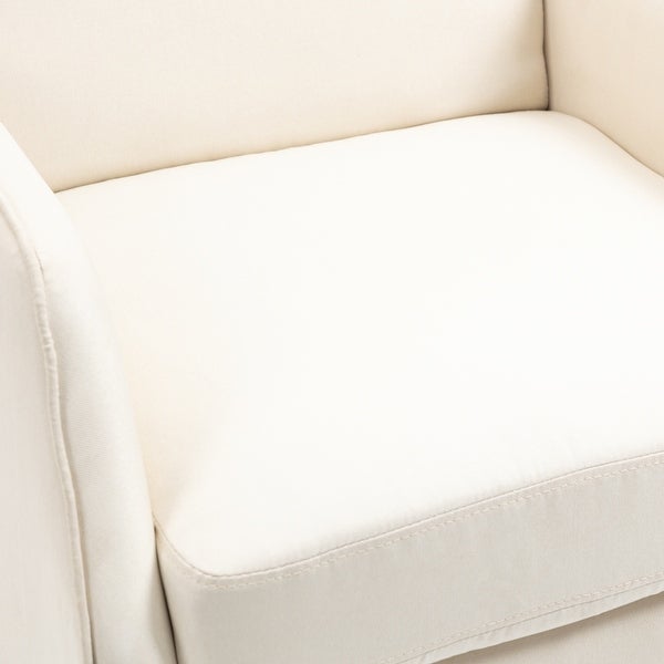 Modern High Back Cotton Linen Accent Chair