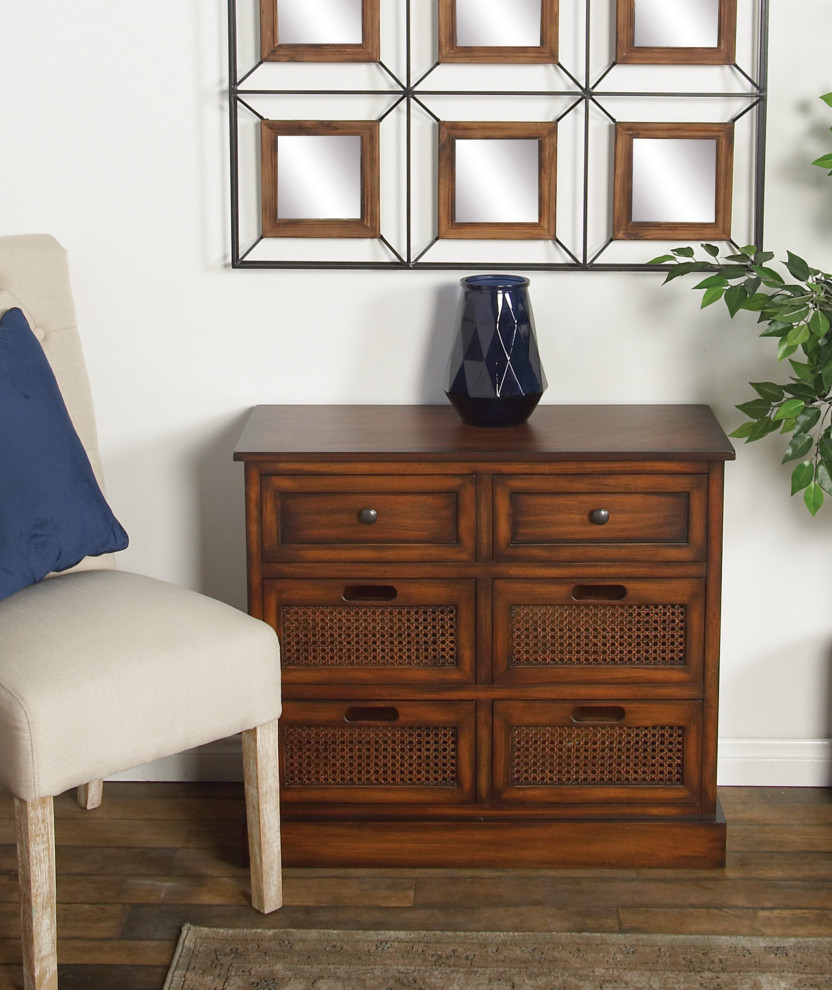 Traditional Brown Wood Storage Unit 90628   Tropical   Accent Chests And Cabinets   by Brimfield  ampMay  Houzz