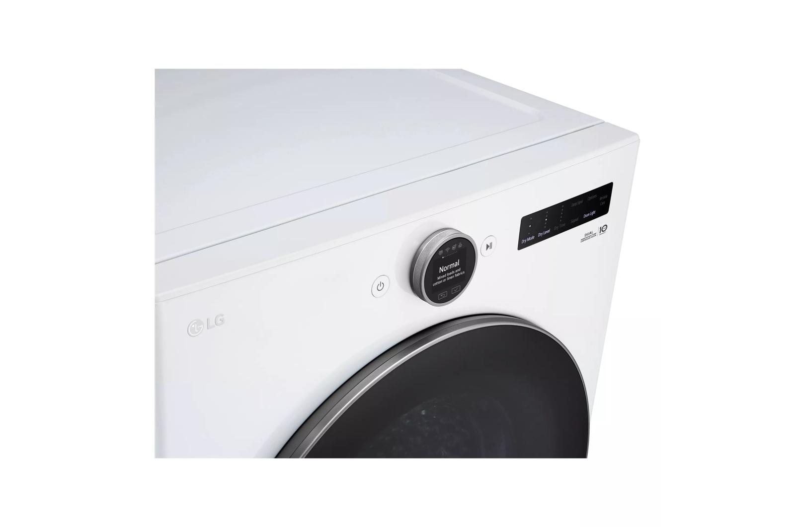 Lg DLHC5502W 7.8 Cu. Ft. Mega Capacity Smart Front Load Dryer With Dual Inverter Heatpump™ Technology And Inverter Direct Drive Motor System