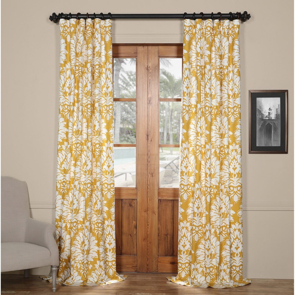 Exclusive Fabrics Lacuna Cotton Printed Curtain (1 Panel)