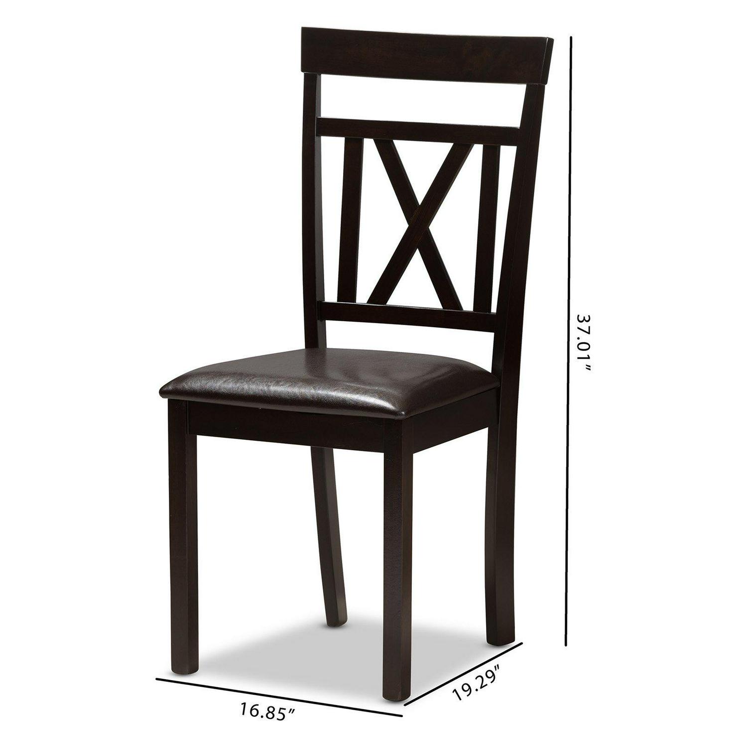 Baxton Studio Rosie Cross Back Dining Side Chair 8211 Set of 2  Crowdfused