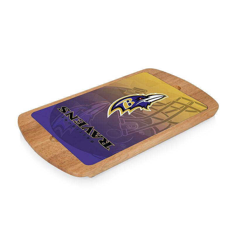 Picnic Time Baltimore Ravens Billboard Glass Top Serving Tray