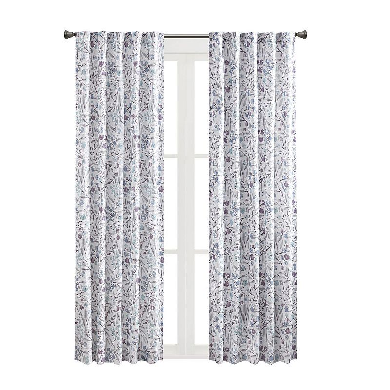 Madison Park 2-pack Candice Floral Light Filtering Rod Pocket Window Curtains