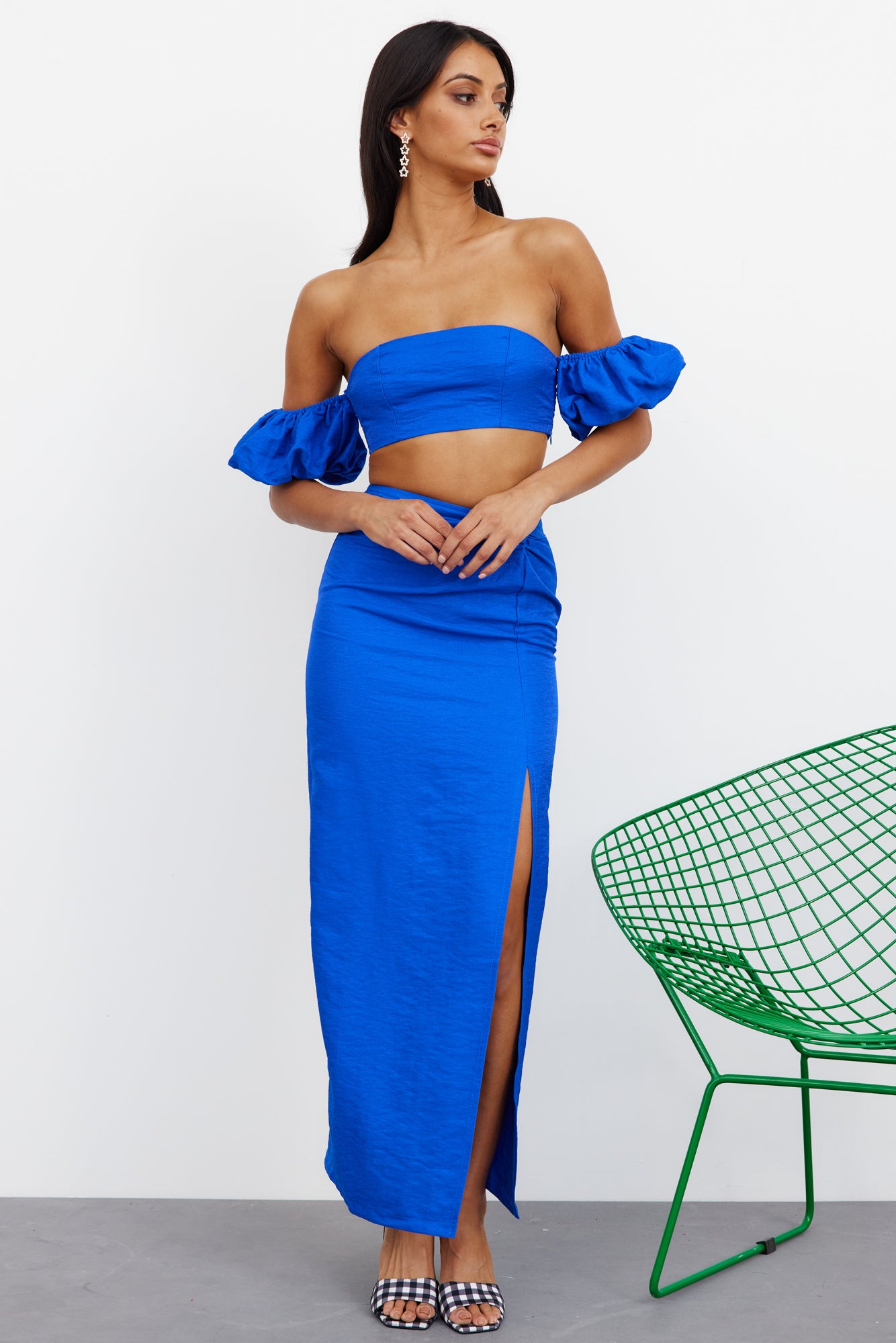 My Love Dive Maxi Skirt Blue