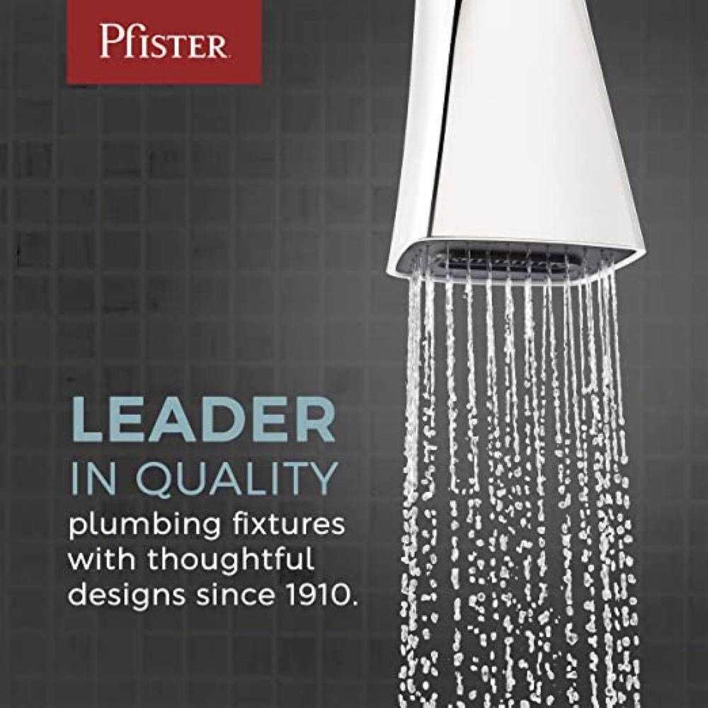 Pfister 3-Handle 1-Spray Tub and Shower Faucet with Metal Knob Handles in Polished Chrome (Valve Included) LG01-3110