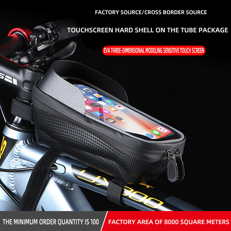 EVA Bike Phone Bag Touch Screen Front Frame Bag Bicycle Top Tube Bag Cycling Rainproof Mount Pack Phone Case Bike Accessories