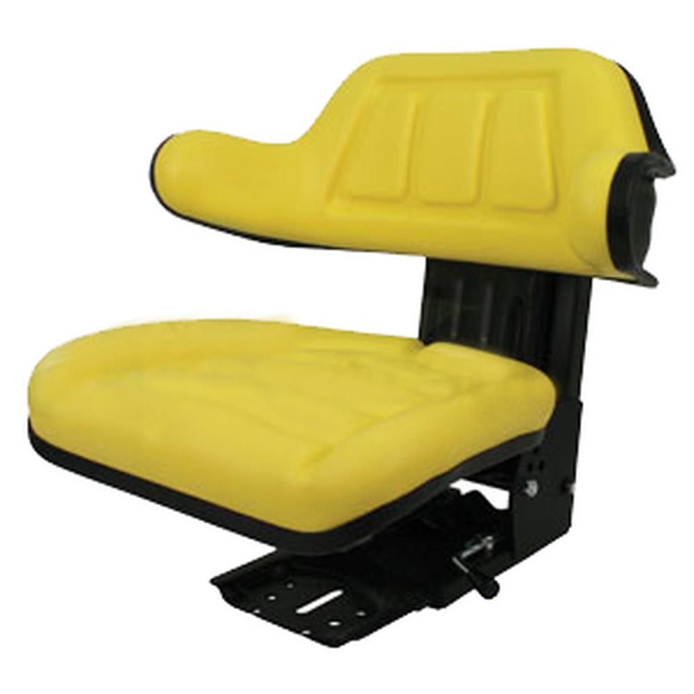 W333YL Universal Yellow Vinyl Seat Fits John Deere Tractor 265 LBS Rating