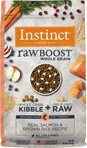 Instinct Raw Boost Whole Grain Real Salmon and Brown Rice Recipe Freeze-Dried Raw Coated Dry Dog Food