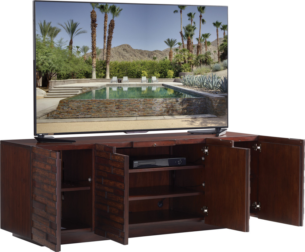 Criss Cross Media Console   Transitional   Entertainment Centers And Tv Stands   by HedgeApple  Houzz