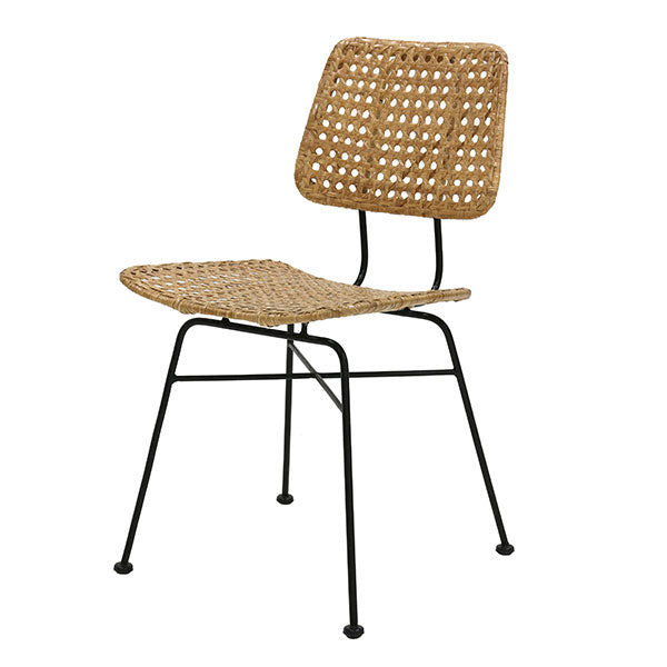 Rattan desk chair - natural