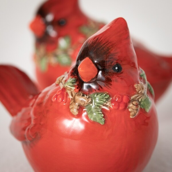 Cardinal Tabletop Figurine Multicolor 2.5H Dolomite Set of 2