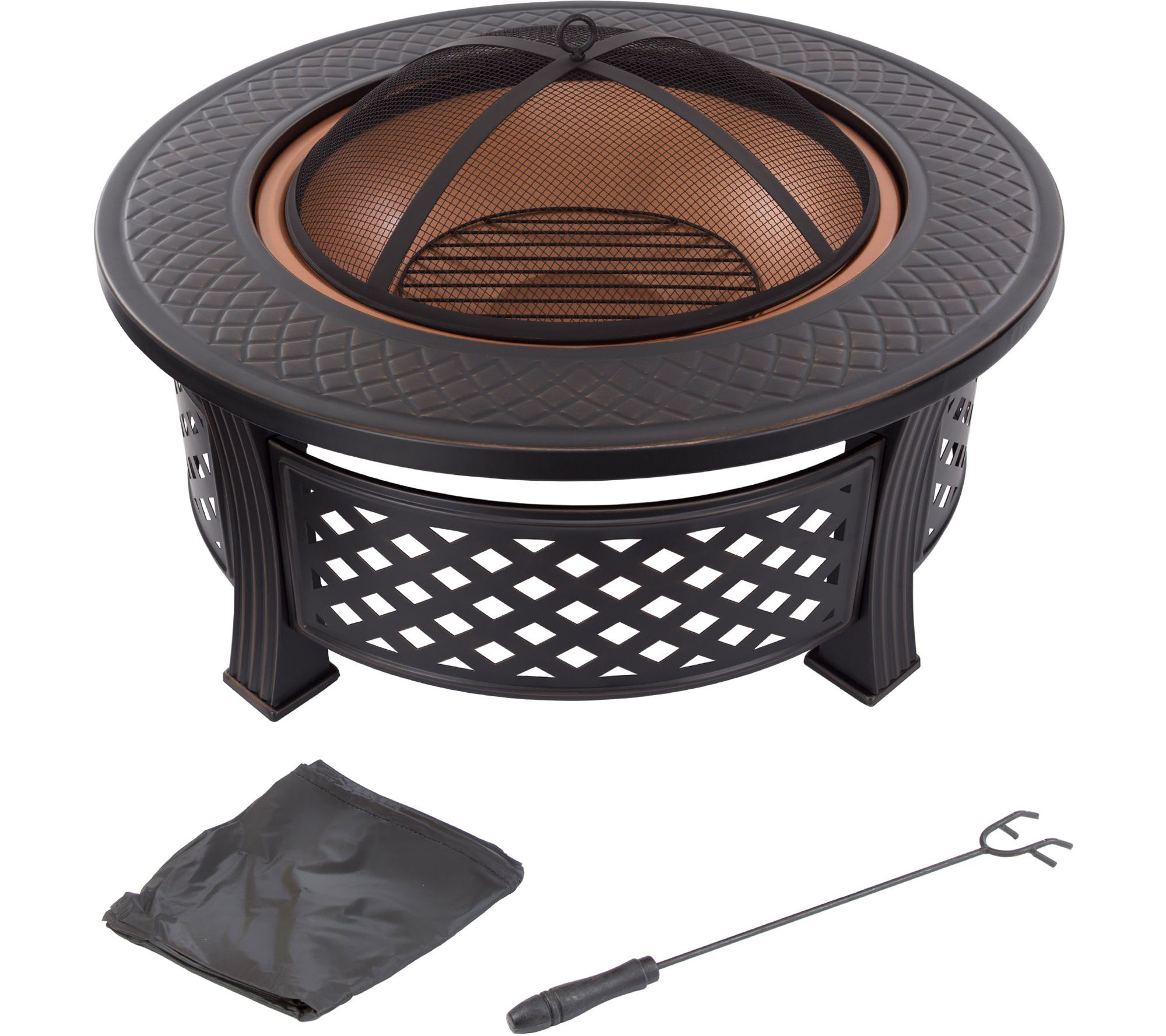 Pure Garden 32 Round Metal Fire Pit