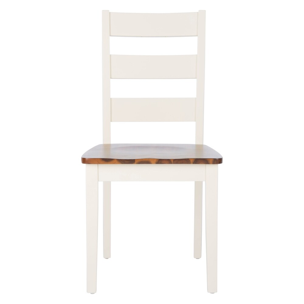 SAFAVIEH Silio Farmhouse Ladder Back Dining Chair   18.4\