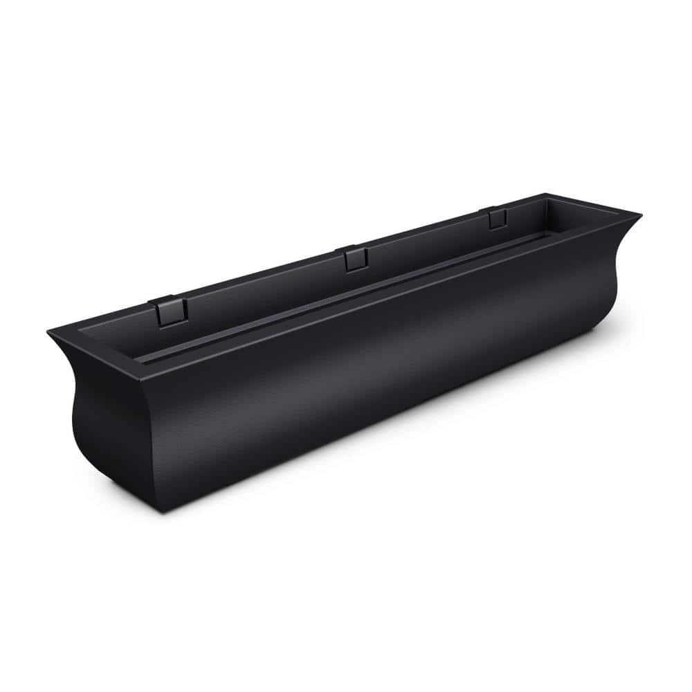 Mayne Valencia 48 in. x 10 in. Black Polyethylene Window Box 5872-B