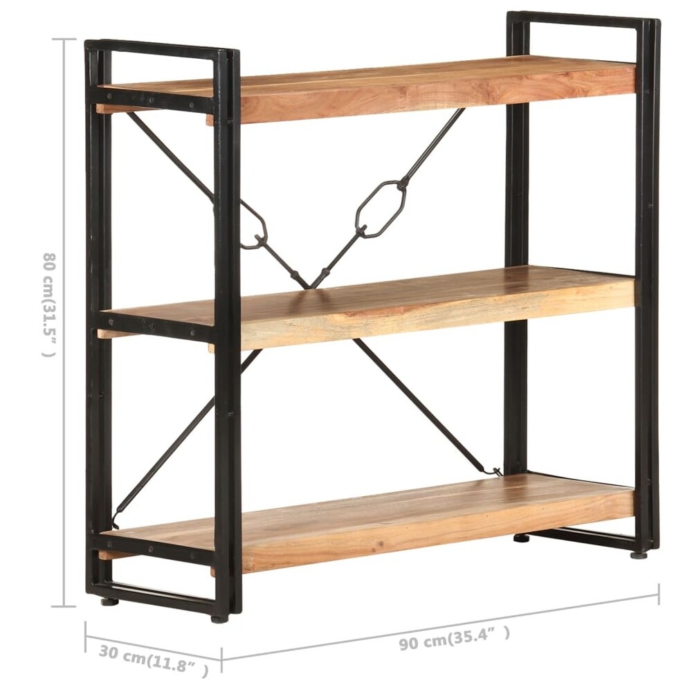 vidaXL 3 Tier Bookcase 35.4\