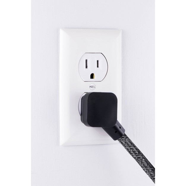 Cordinate 2 x27 3 Outlet Grounded Extension Cord Dark Gray