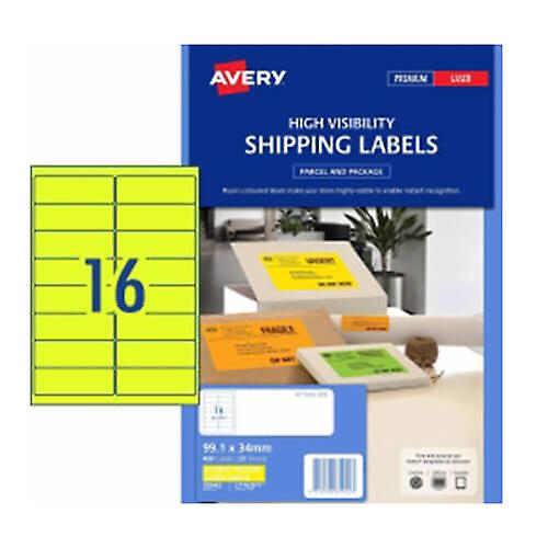 Avery High Visibility Shipping Label 25pk 16/sheet