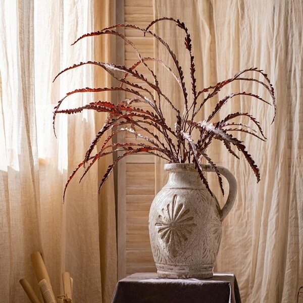 RusticReach Artificial Spider Brake Fern Stem in Brown 43 Tall