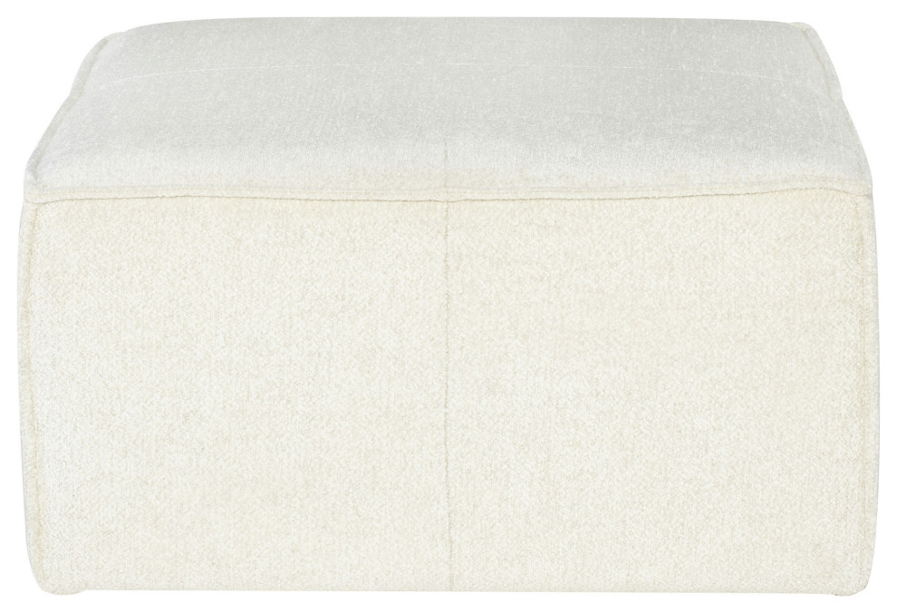 Santina Coconut Fabric Sofa Ottoman   Transitional   Footstools And Ottomans   by Kolibri Decor  Houzz